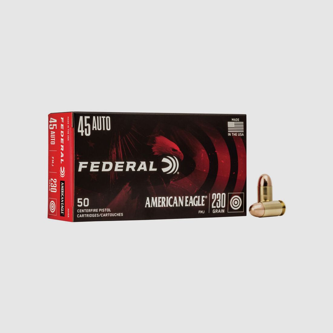 Federal American Eagle .45 ACP 230GR FMJ 50 cartridges