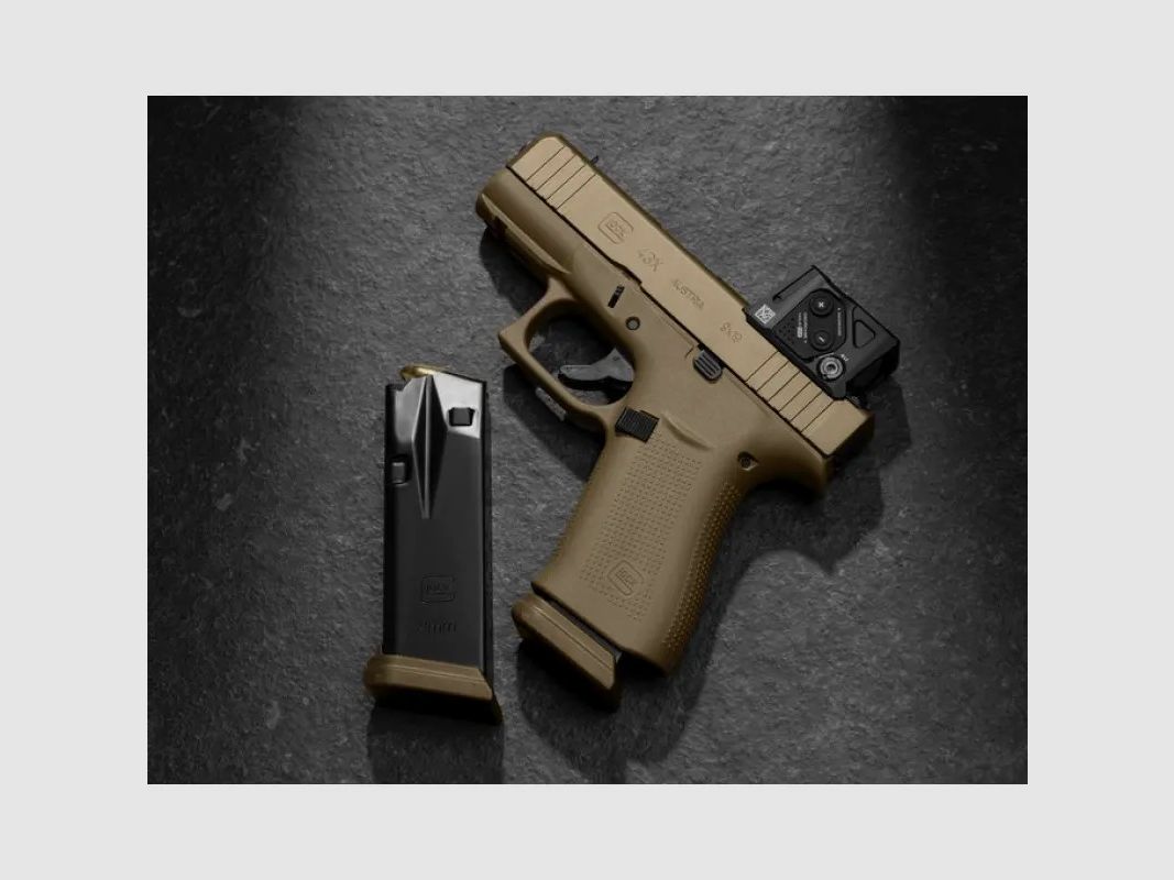 Halfautomatisch pistool Glock 43X Coyote MOS Combo Aimpoint COA – kal. 9x19, afbeelding 2 van 3