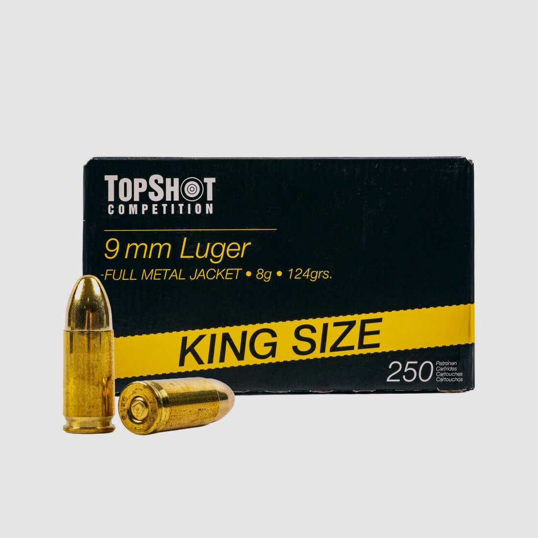 TopShot Competition Competition FMJ 124grs 250 pcs 9 mm Luger
