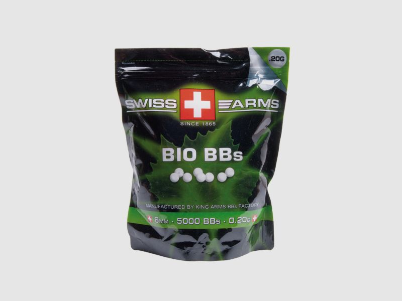 Swiss Arms 6mm BIO BBs Blancos 0,20 g 5.000 piezas