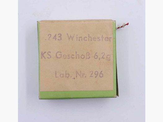 RWS (WZd.Fa.Rottweil) Büchsenpatronen .243Winchester/Versuch
