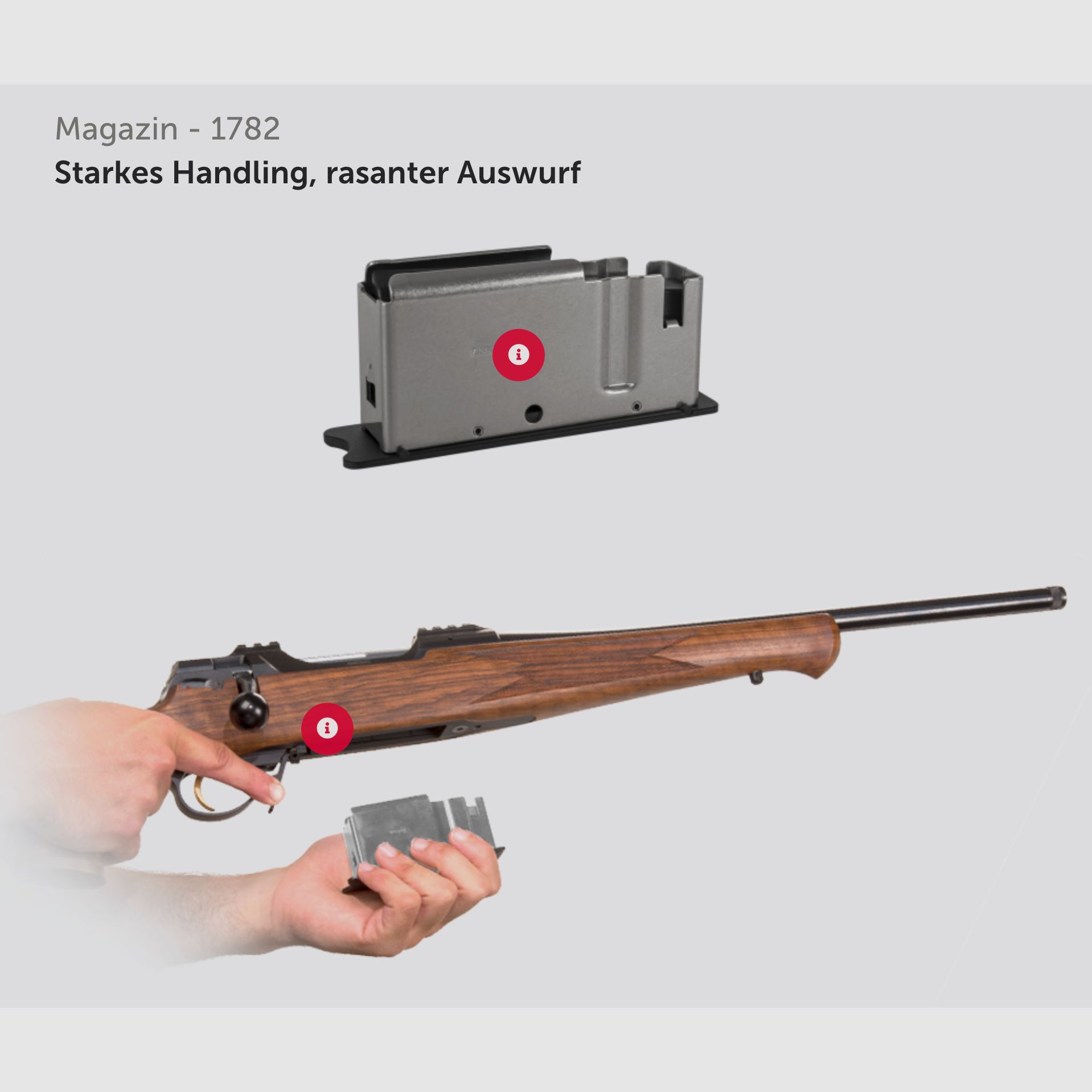 J.G. Anschütz 1782 D G-15x1 Lochschaft Kaliber .243 Win. 580 mm Repetierbüchse