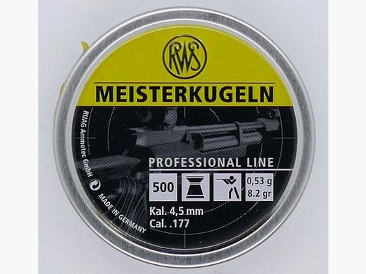 RWS Meisterkugeln LG 500 pieces 4.49mm Diabolo ammunition