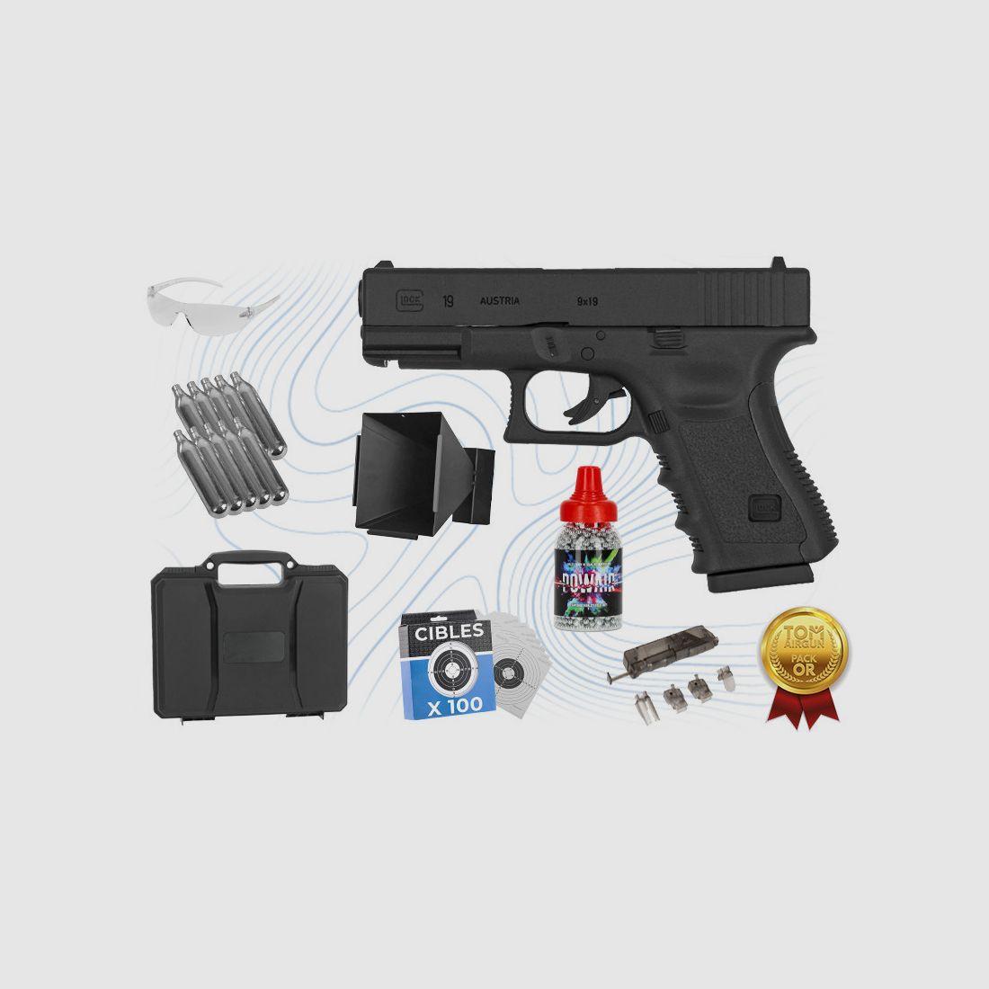 Pack Or Pistole Glock 19 Kal. BB 4,5 mm Umarex