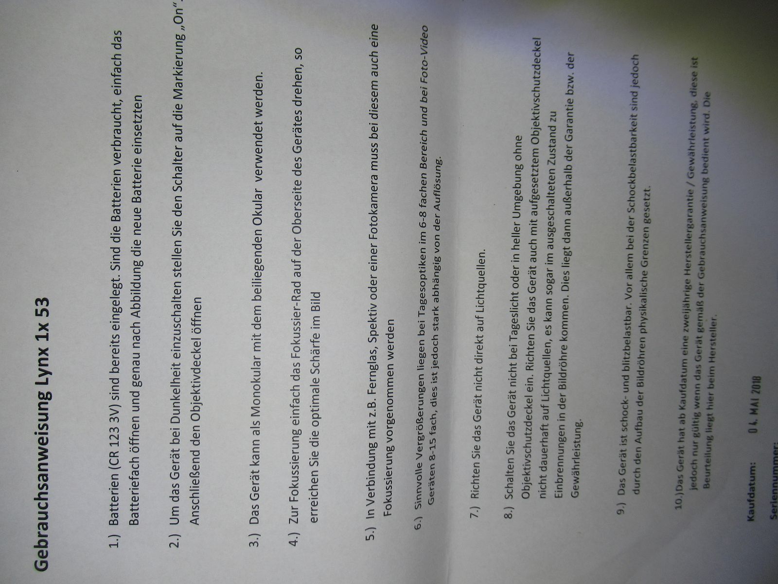 Nachtsicht Vorsatzgerät LYNX 1x53 mit Photonis Röhre und IR-Laser !! TOP !!!