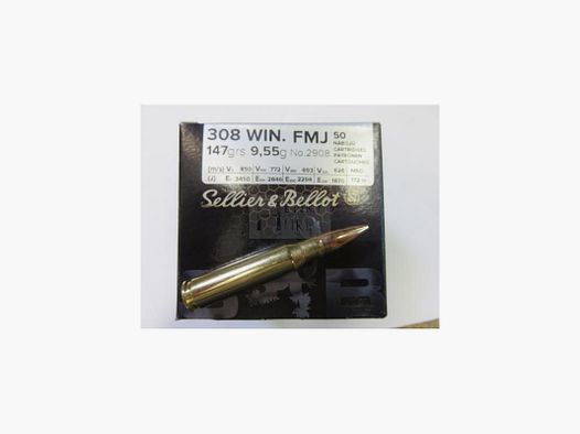 SELLIER BELLOT 308WIN FMJ 147GR X50