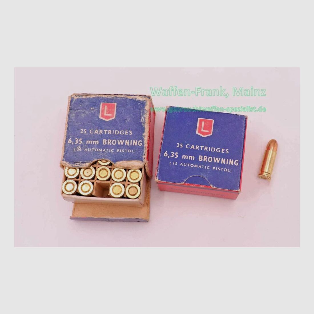 Lapua / Finlande munitions de pistolet 6,35mm Browning/.25ACP