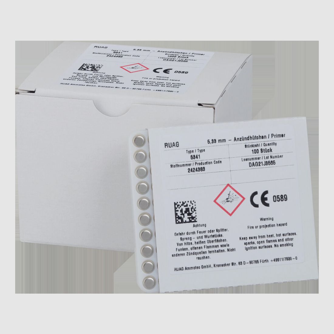 RWS SN Amboss cebadores 100 unidades Large Rifle / 5,33 mm / 5341