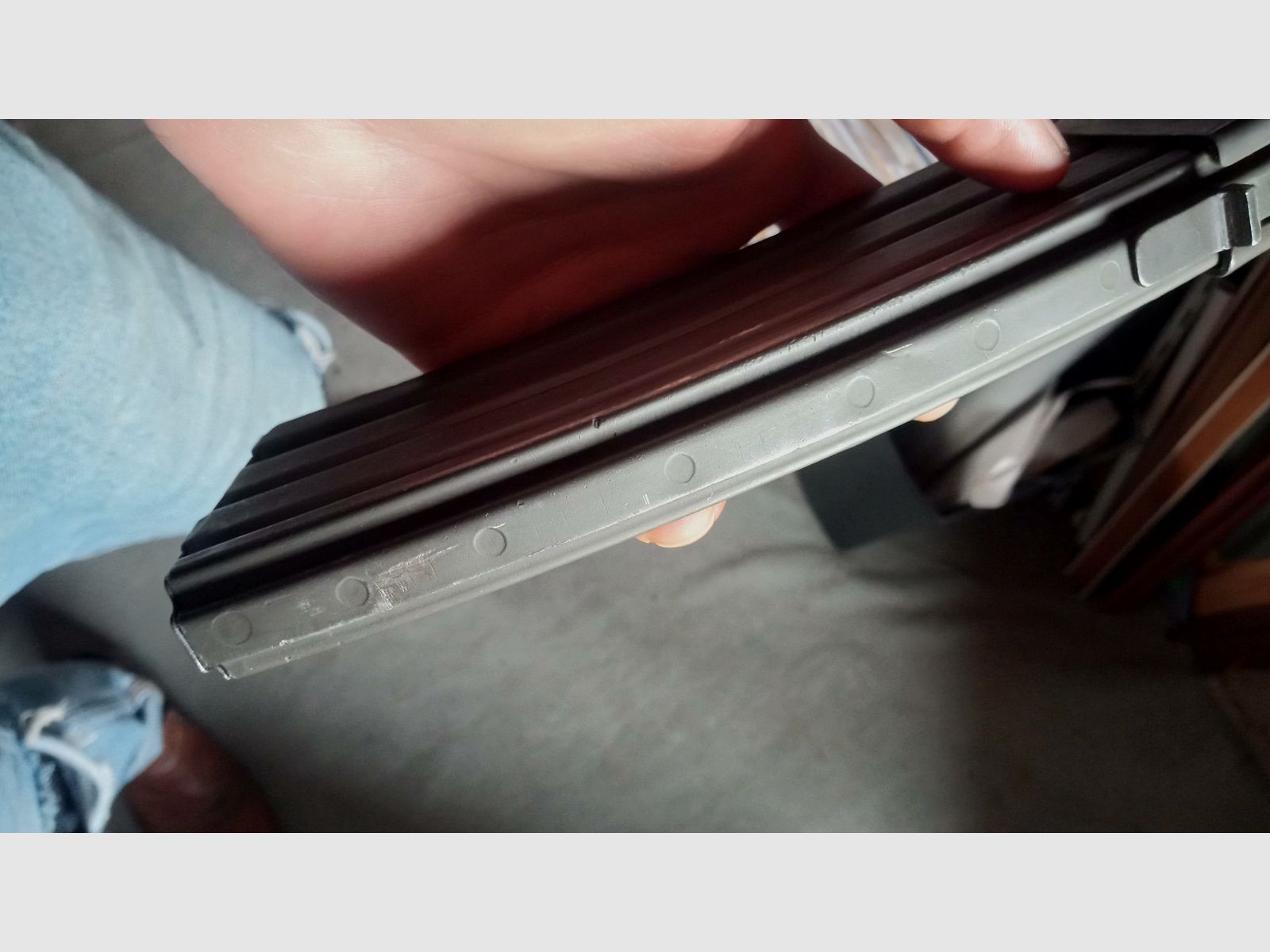 Galil 5.56 AK acciaio decorativo caricatore grigio fosfato (inutilizzabile/disattivato) / si adatta a AKM AK47 quindi anche GSG Cybergun China-Yunker e Gillman Yunker