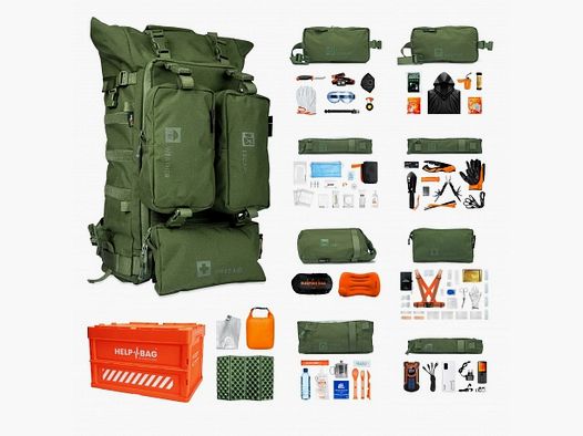 Notfallrucksack-Set HELP BAG® MAX 4.0 Olive Green