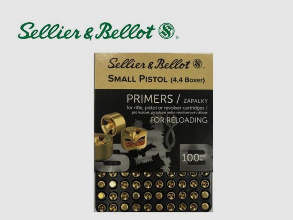SELLIER & BELLOT Zündhütchen SMALL PISTOL Packung mit 100 Stück