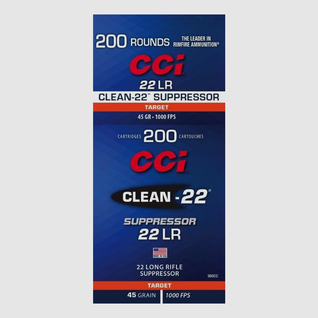 CCI Clean-22 Sup. LRN 45grs 200St .22lr