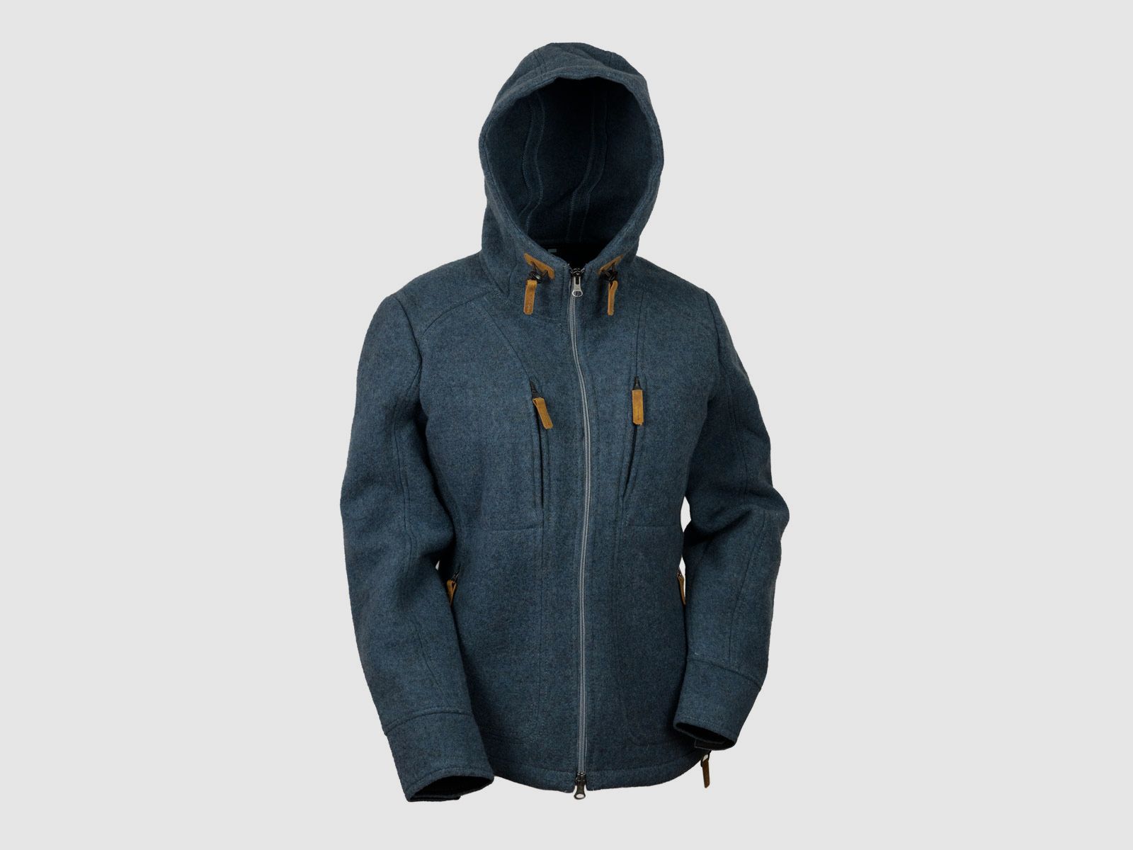 Lodenfleecejacke "Kapuzenwally" Mod. 2023, Petrolblau