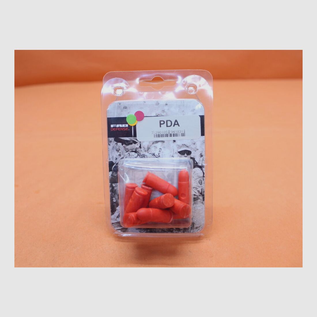 FAB Defense FAB Defense PDA: Manipulierpatrone 9mmLuger Polymer rot/ Practice Dummy Ammo VE 10 Stück