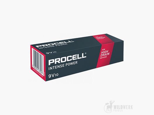 Duracell PROCELL Intense Power Batterie 9V E-Block, 10er Box