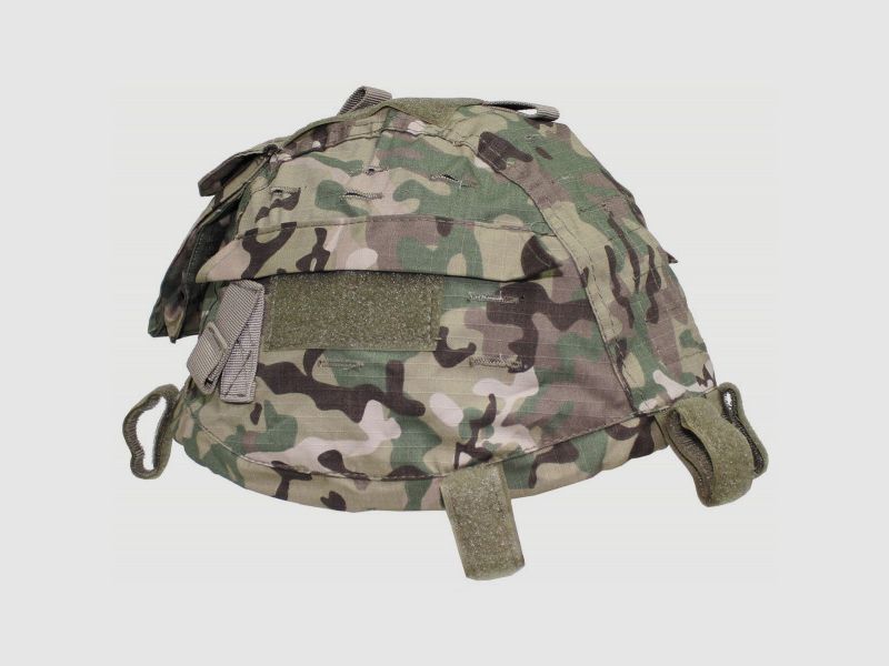 HELMBEZUG MIT TASCHEN - GRÖßENVERSTELLBAR - MULTICAM
