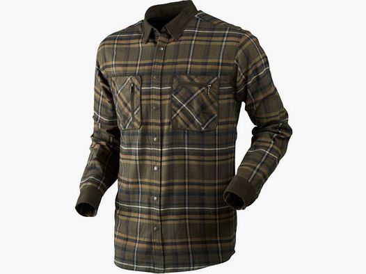 Härkila H-Flannel Shirt Pajala Long Sleeve | willow green check