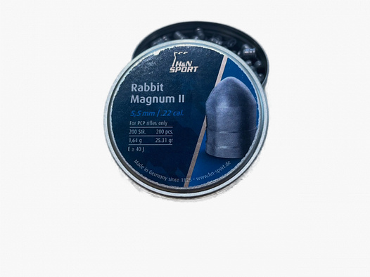 H&N RABBIT MAGNUM II DIABOLOS - 5,5 MM TÊTE RONDE - 200 PIÈCES