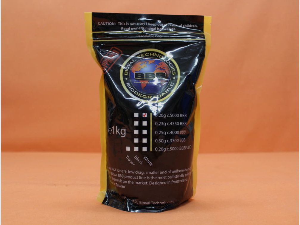 Bioval Technologies Bioval Biodegradable 6mmBB 0,25g weiss (203695) VE 4000 Stück (Beutel)