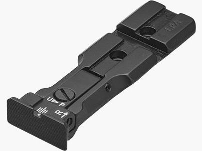 LPA WXT0407 BLACK BASE adjustable revolver sight with Weaver base for 629, 686, 586, 627, 66, 67, 696, 17, 19, 657, 610, 625, 29, 27 and new for caliber .50 – Black sight picture