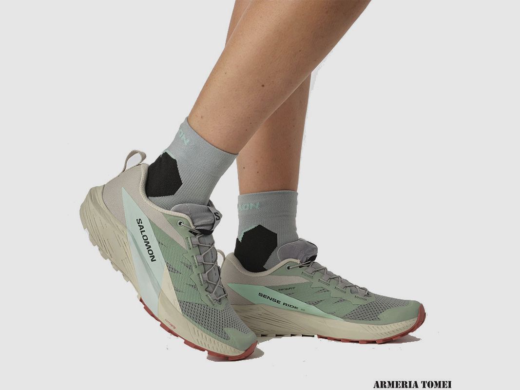 SALOMON – DAMEN – SENSE RIDE 5 W Lily Pad / Rainy Day / Bleached Aqua, Bild 6 von 8