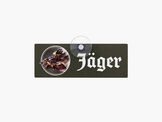 Wild Hilde car sign with suction cup - "Hunter