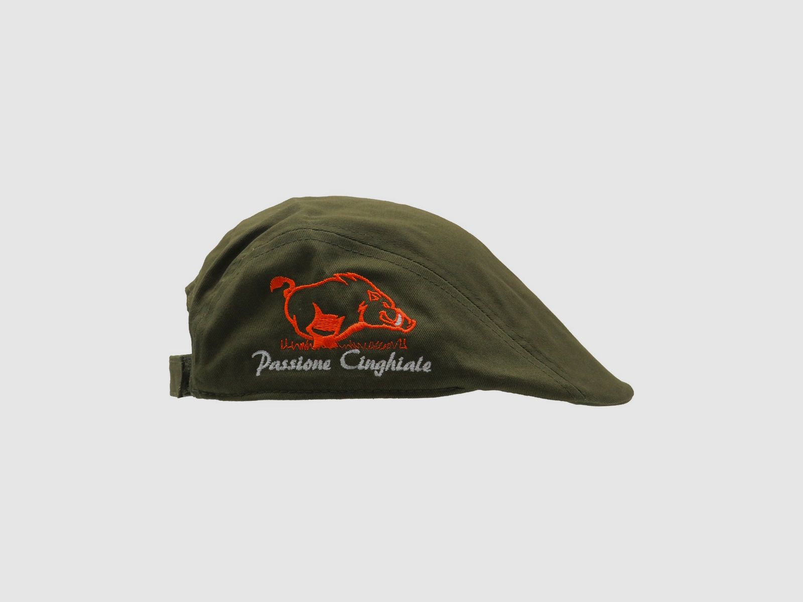 Groene pet met oranje Passione Cinghiale borduursel, afbeelding 1 van 3