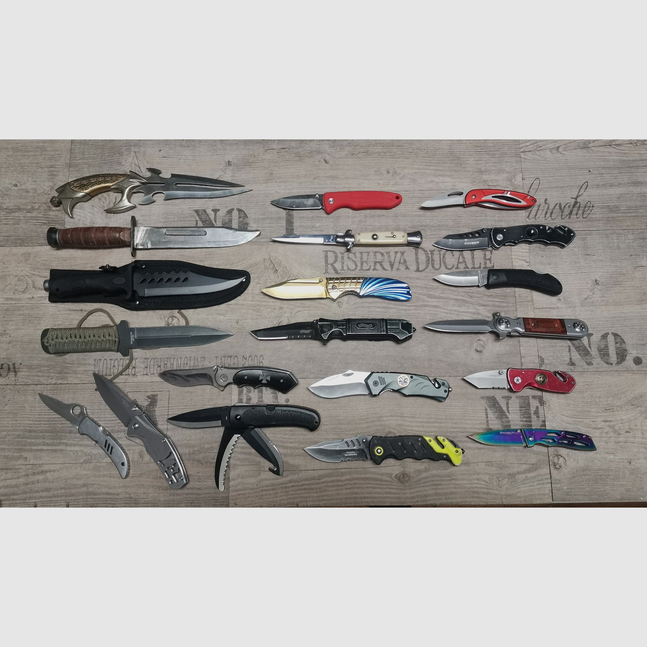Messer Konvolut Böker Haller Walther Herbertz etc.  Einhandmesser Dolch Springmesser