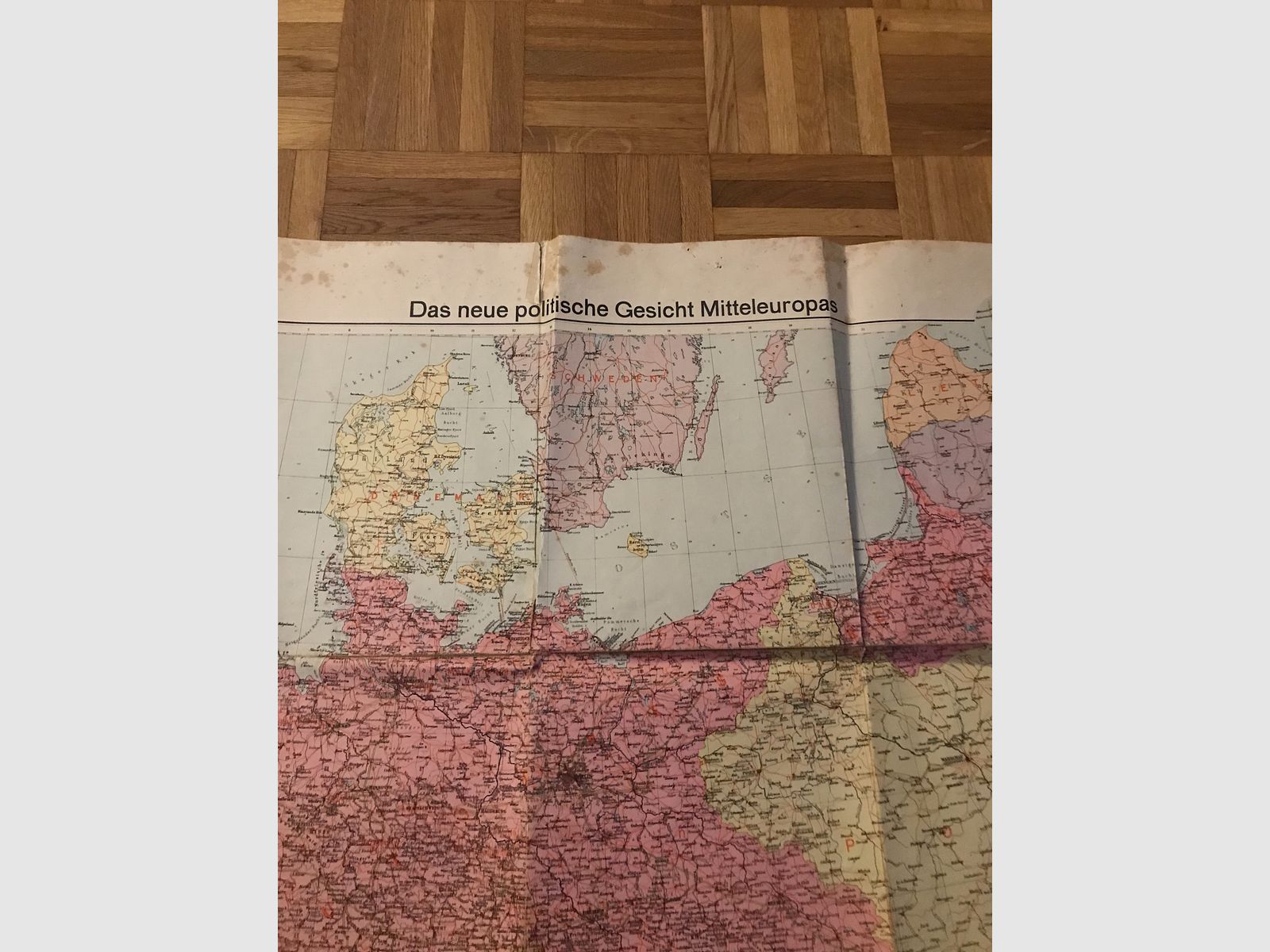 Großer Volksatlas von 1939 mit Landkarte 