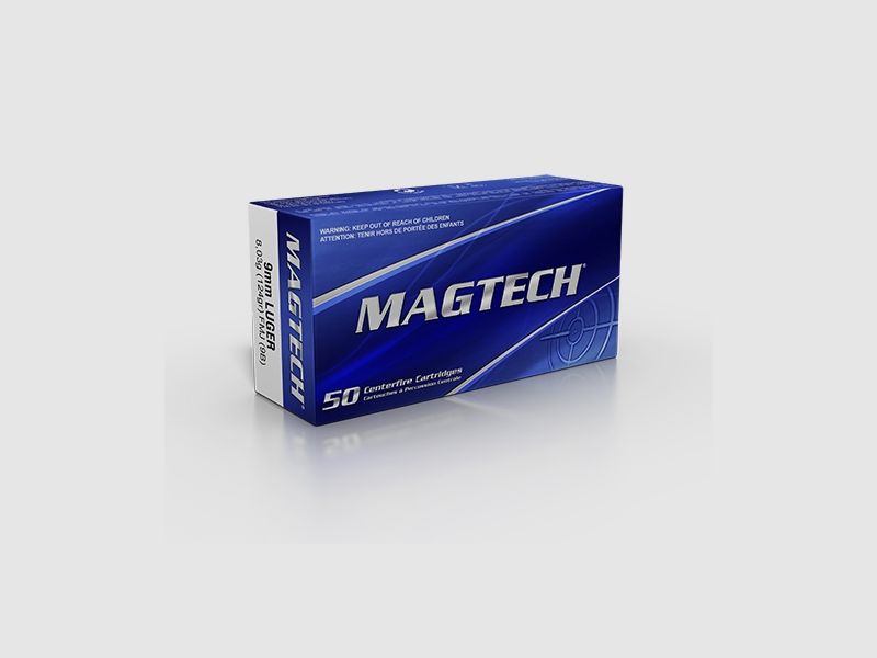 Magtech 9mm Luger, 124 grs Vollmantel, 2.000 Stück in 50er Packungen --- zur Zeit AUSVERKAUFT!!