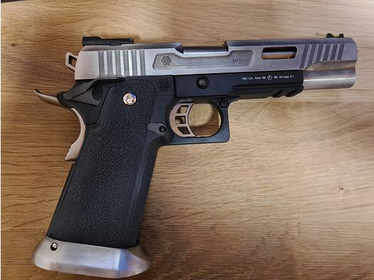 WE Hi-Capa 5.1 Force Full Metal Silver GBB