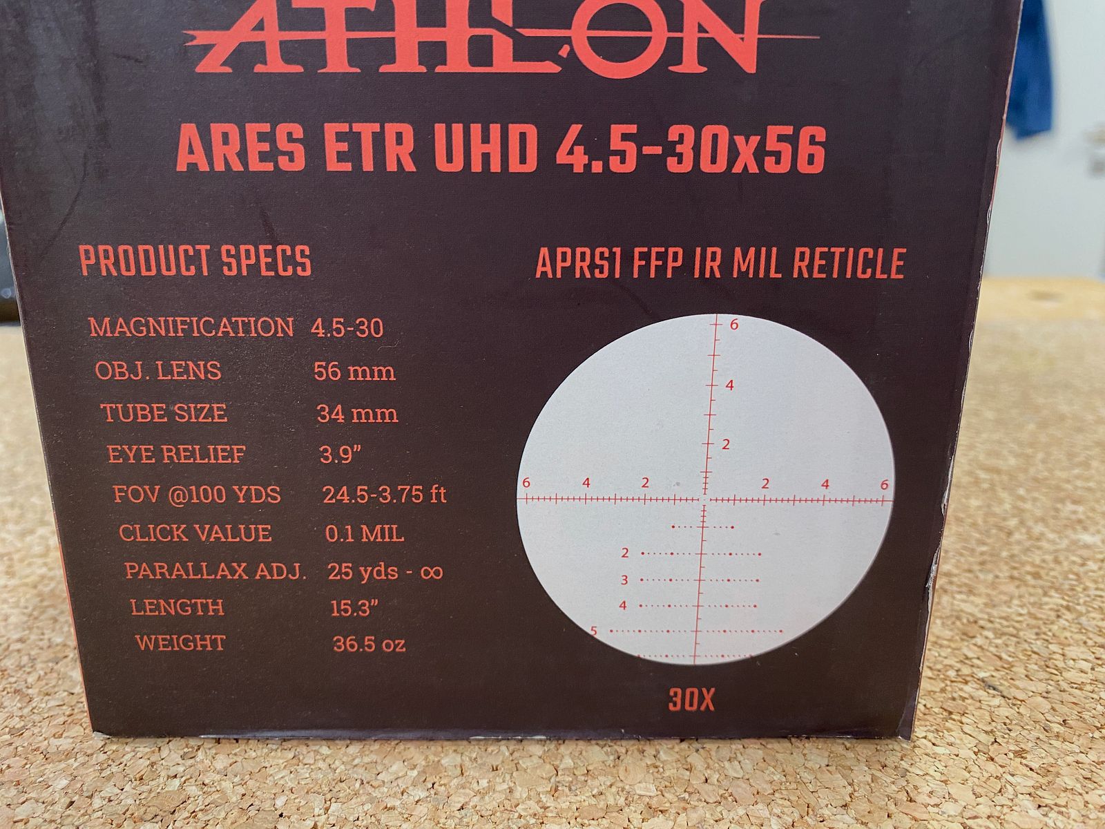 Athlon Optics Ares ETR 4.5-30x56 APRS1 rifle scope