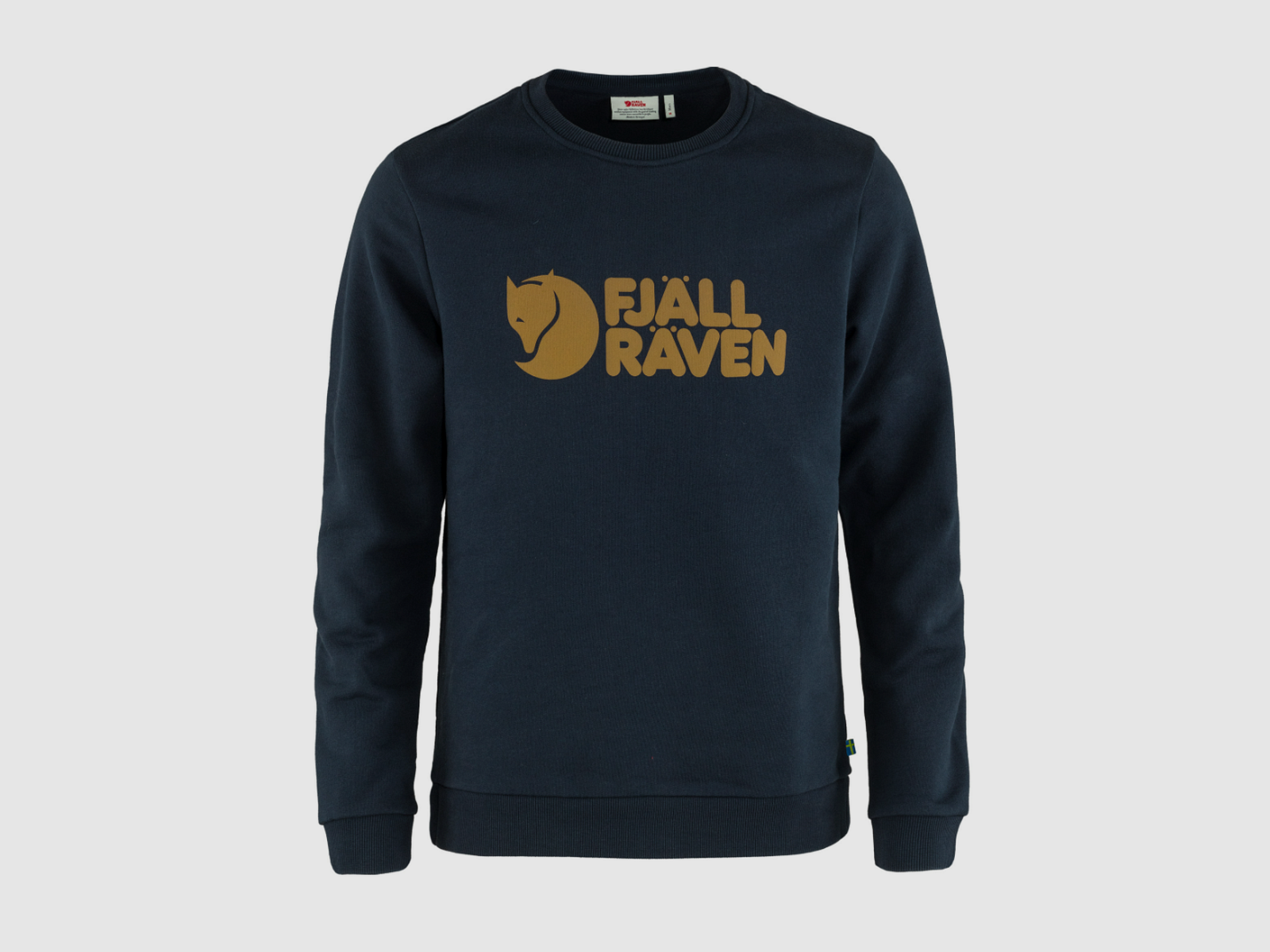 Fjällräven Logo Sweater Dark Navy, billede 1 af 6