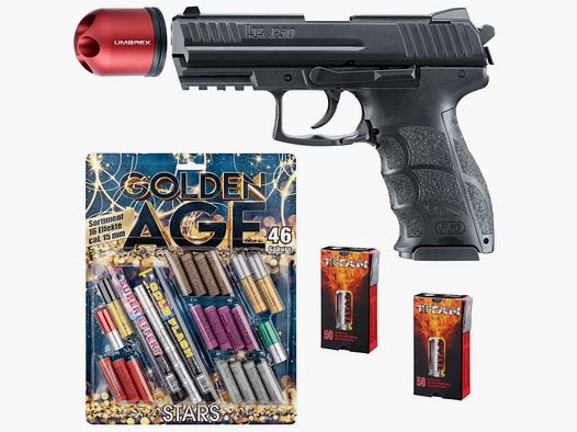 Oud en Nieuw Vuurwerk Bundle Heckler & Koch P30 Schreckschuss