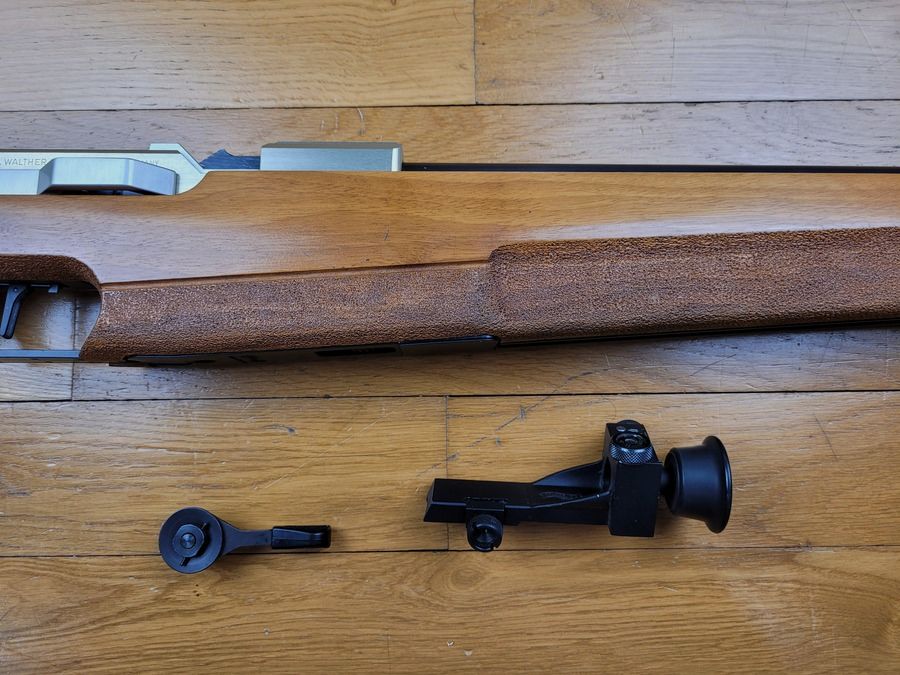 Rare carabine de précision Walther UIT-E MATCH – détente électronique- Niveau à bulle dioptre – Etat neuf, image 19 sur 32