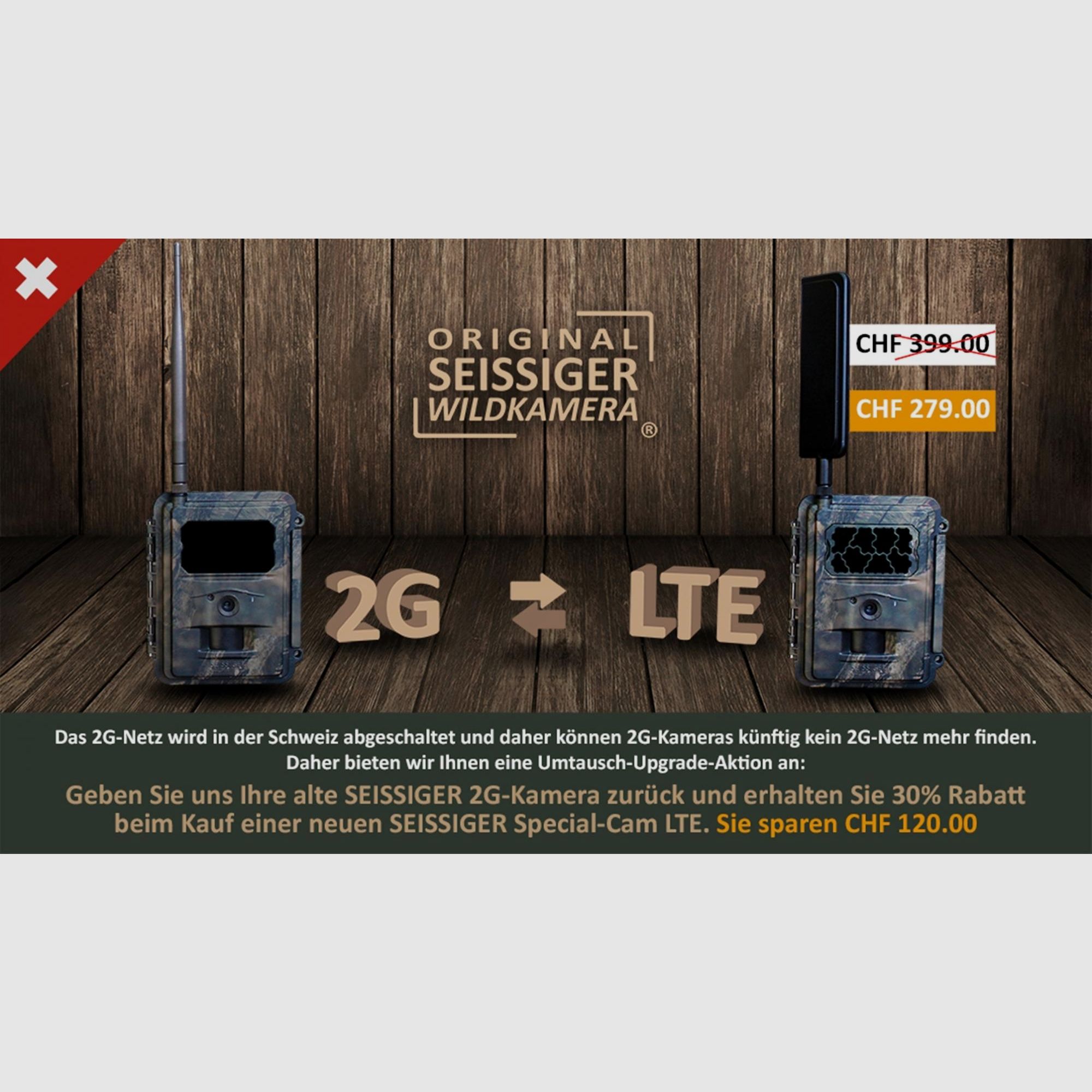 Seissiger Wildkamera LTE Supersim Kamera gegen 2G Kamera