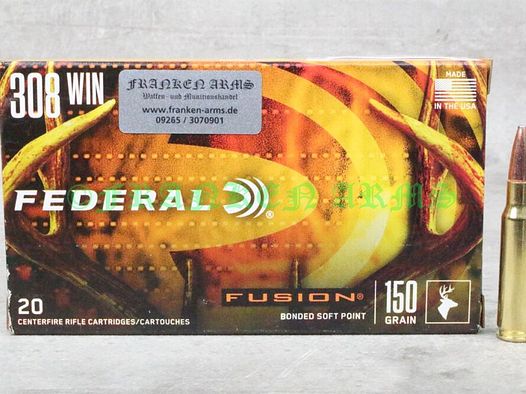 Federal	 Premium .308 Win. Fusion 150gr. 9,7g 20 Stück Staffelpreise