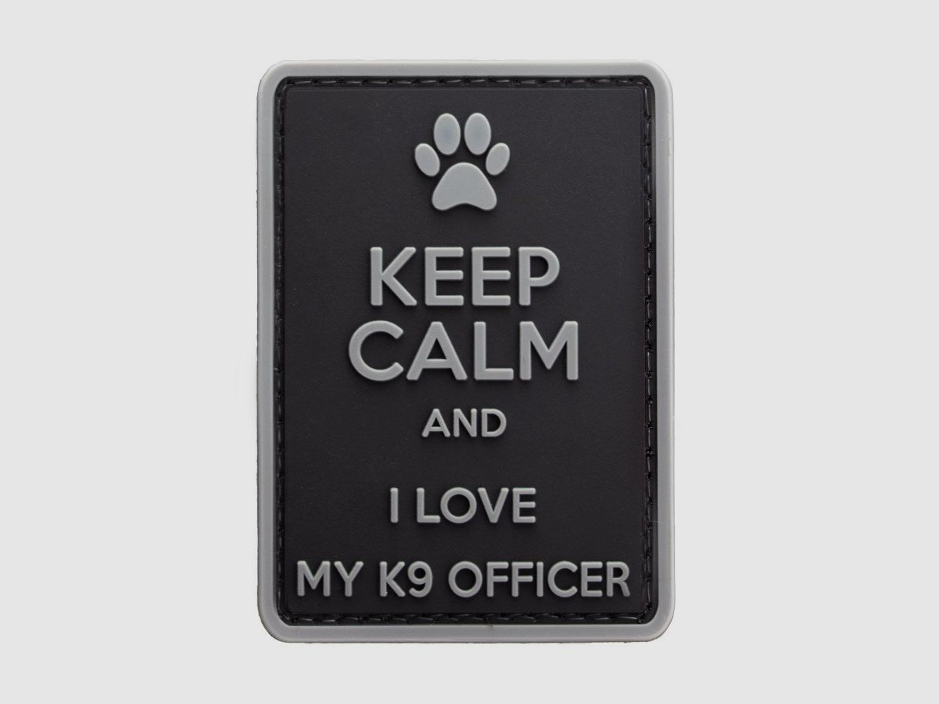 Keep Calm K9 Officer PVC Patch Schwarz