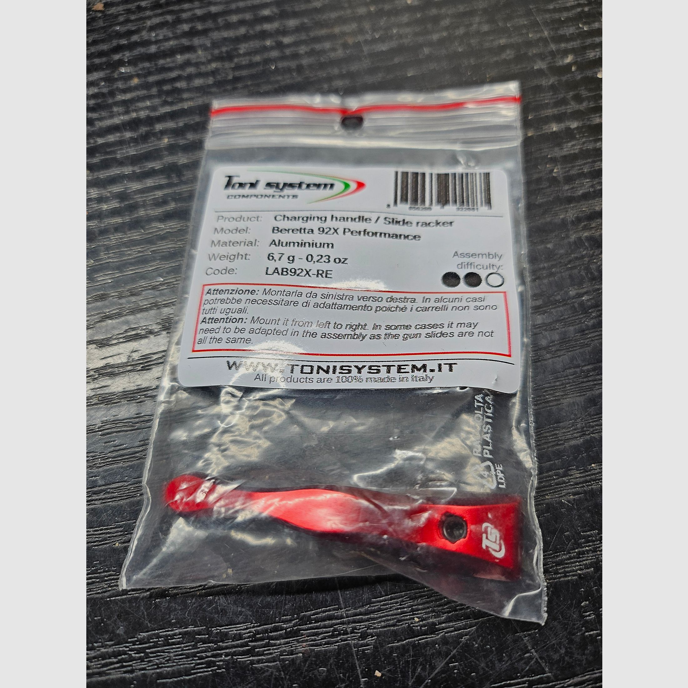 Nuevo palanca de carga Slide Racker Beretta 92