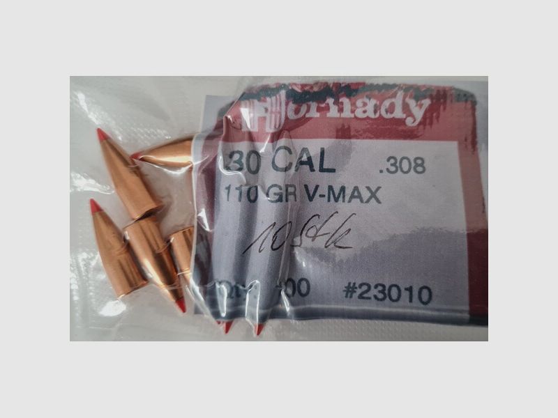 Testpack mit 10 Stück Hornady V-Max