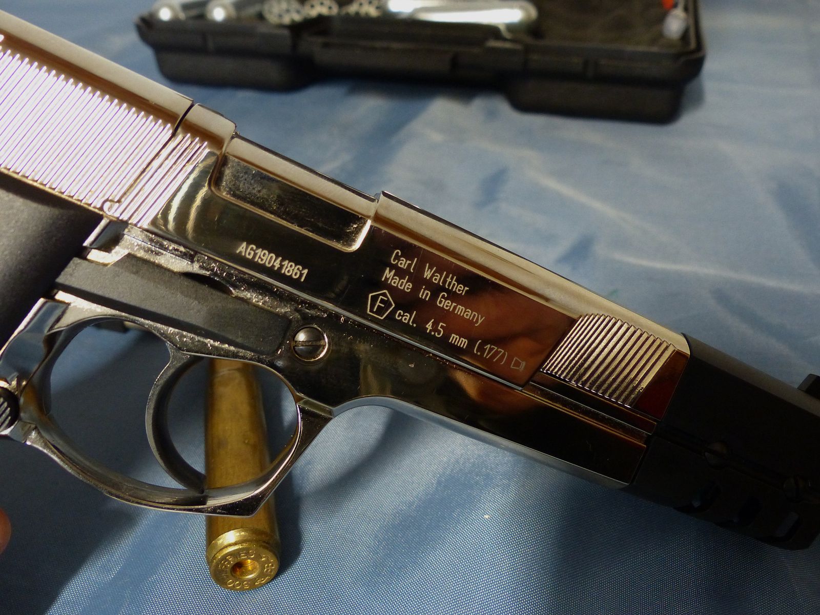 Walther CP88 Competition CO2 Pistool 4,5 mm Diabolo verchroomd als nieuw
