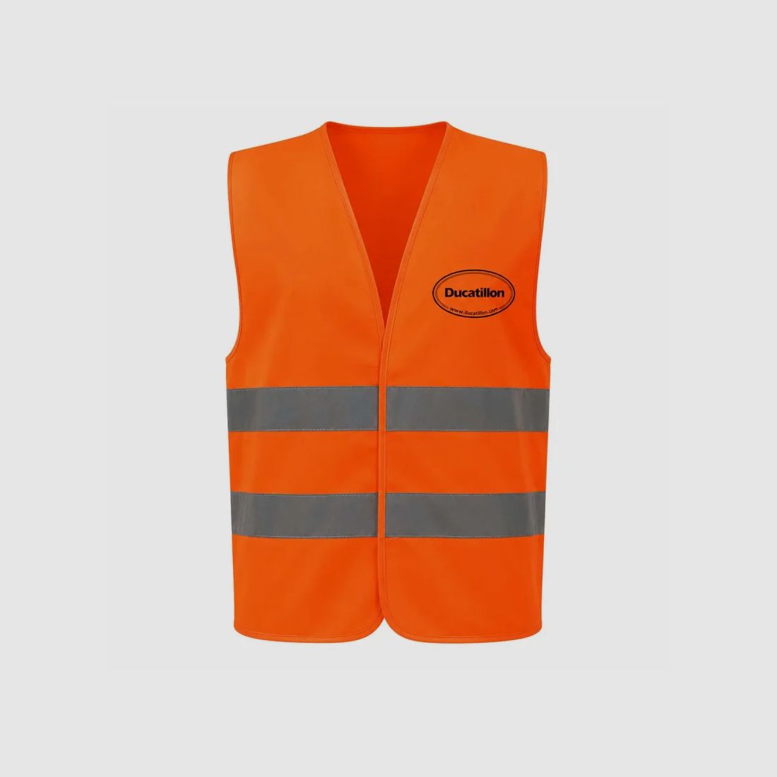 Leichtes Jagdwesten mit Klettverschluss aus Polyester in Orange, Bild 6 von 7