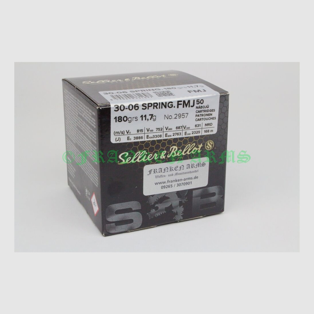 Sellier&Bellot .30-06 Spr. FMJ 180gr. 11,7g 50 piezas precio por cantidad