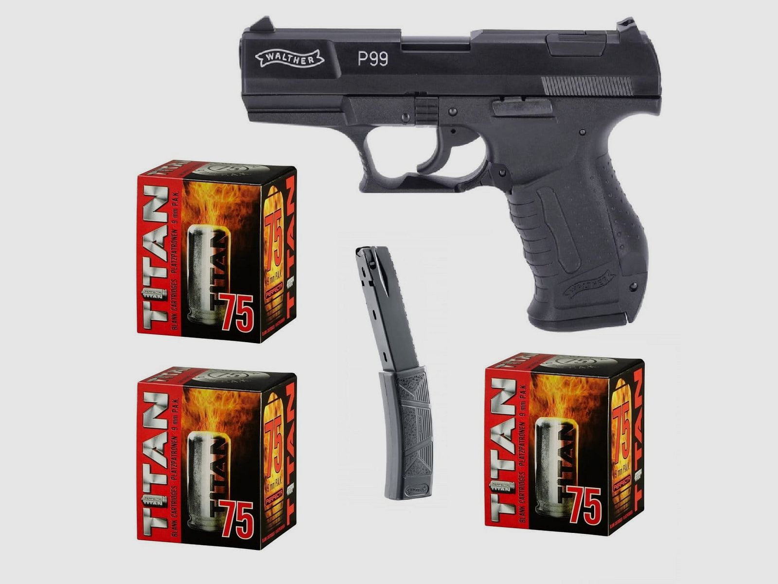 Pacchetto di Capodanno Walther P99 Pistola a Salve