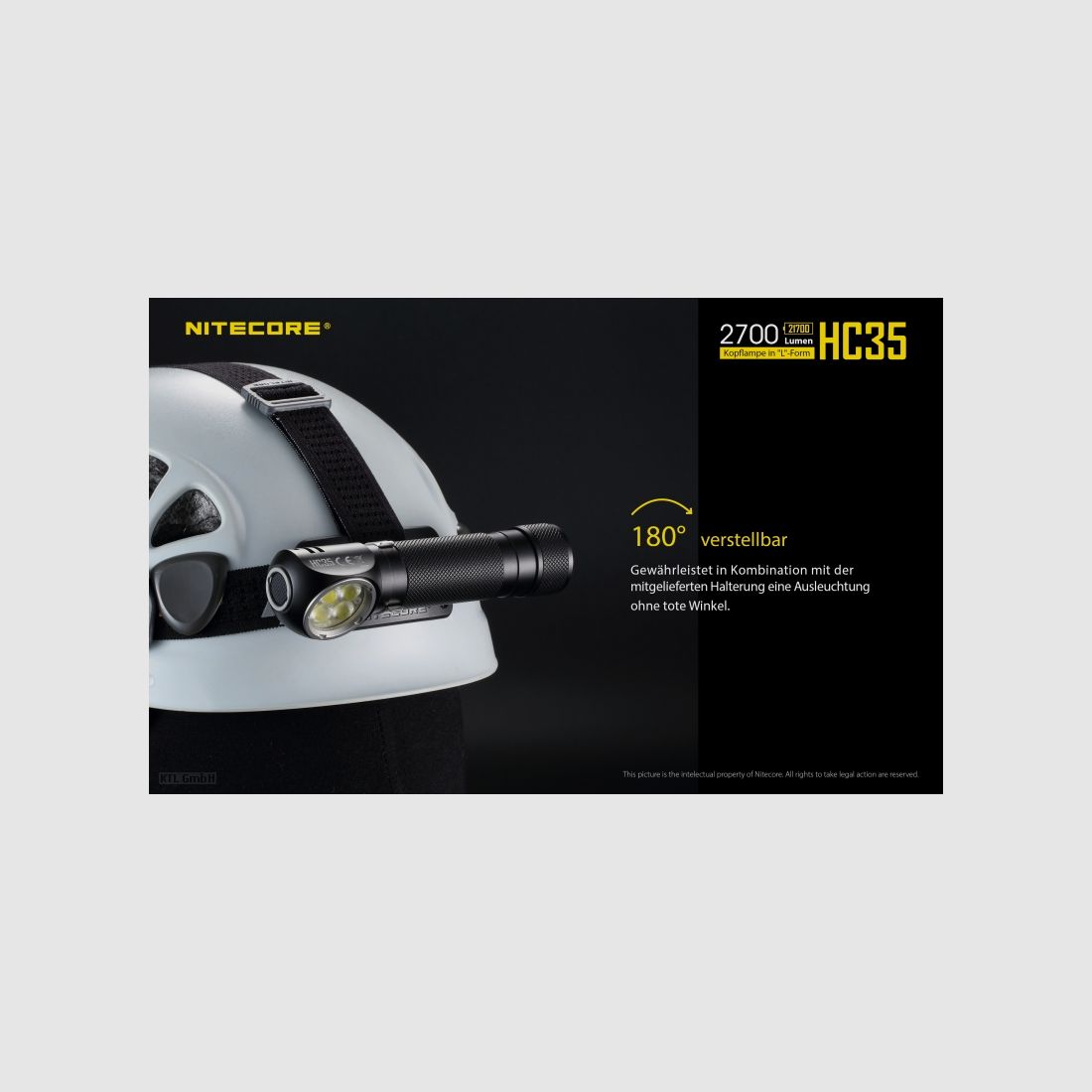 Latarka czołowa Nitecore HC35 w zestawie z NL2140HP