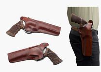 SPOHR Holster (Leather) for Spohr Revolver: Premium 3'| right| brown