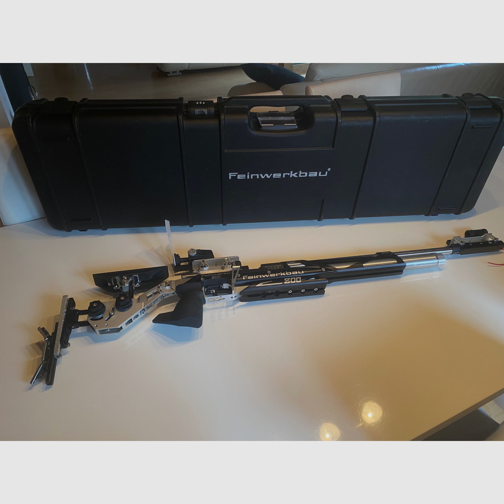 Feinwerkbau X800 Alu (Top-Zustand) inkl. SCATT-Schiene, RWS-Munition, Koffer & Zubehör – Komplettset eines Deutschen Meisters 