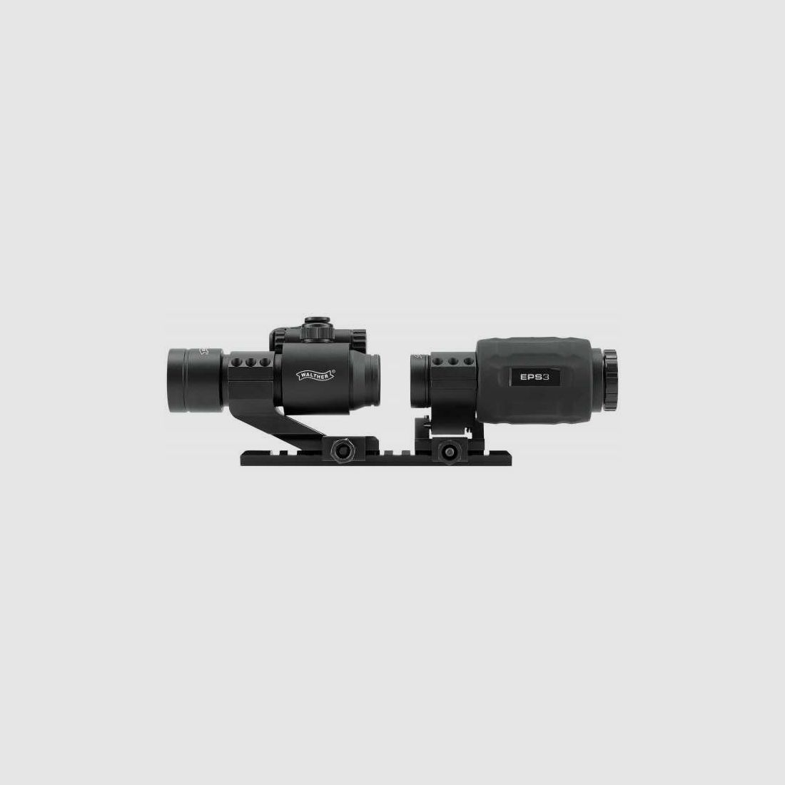 Umarex MPS 3 Magnifying Point Sight Magnifier-Leuchtpunkt-Kombi mit Montage Picatinny-Schiene