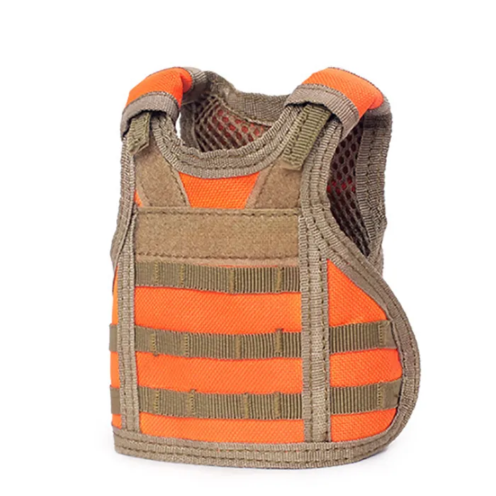 Mini beschermvest voor bierfles / wijnfles / thermosfles - Oranje-rood, afbeelding 3 van 7