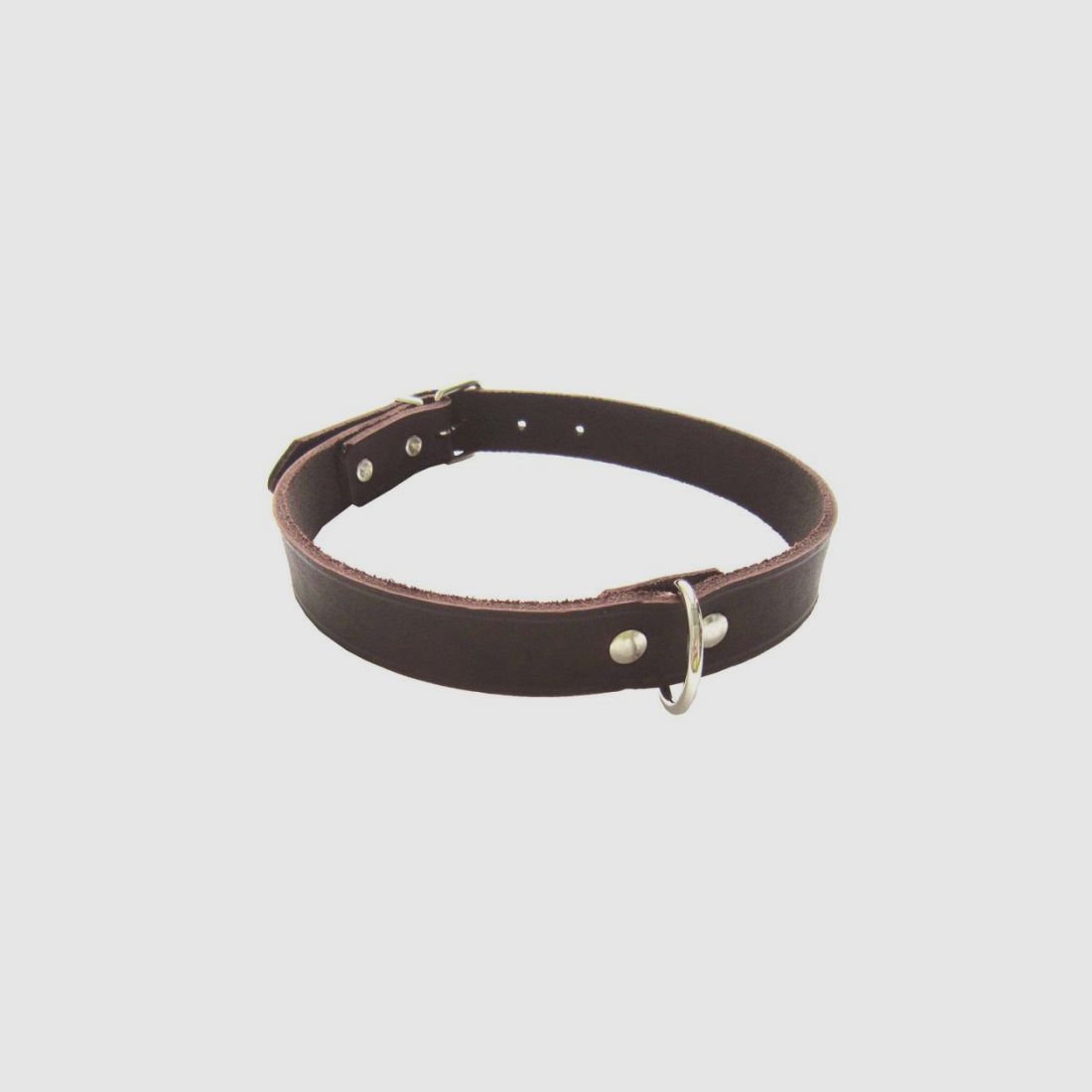 Home Leather Collar Soft Riveted Brown 20mm/50cm, image 1 of 2